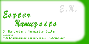 eszter mamuzsits business card